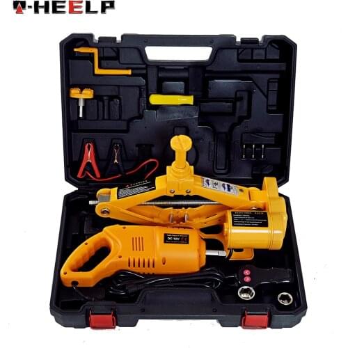 E-HEELP 3 Ton Car Electric Scissor Jack with Impact Wrench Automatic Lifting Tool Car Lift Jack Tool Set & Easy To Carry