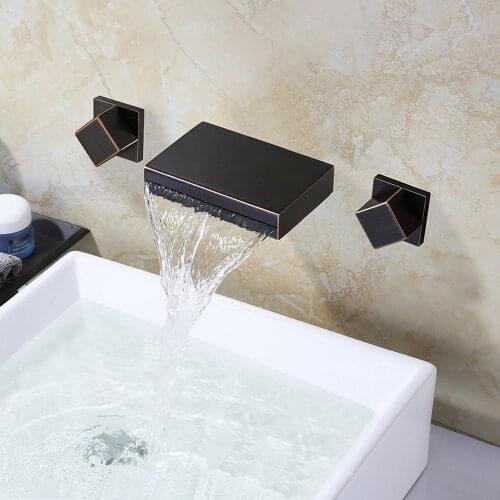 1/2inch Antique Hot and Cold Water Wall Mounted Basin Faucet Archaize Concealed Installation Sink Mixer Tap