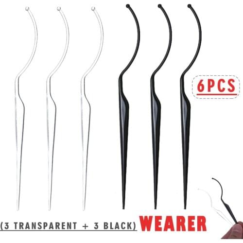 6Pcs False Eyelash Fitters Try On Wands Applicator Display Showing Stand Grafting False Eyelash Extensions Tool Plastic