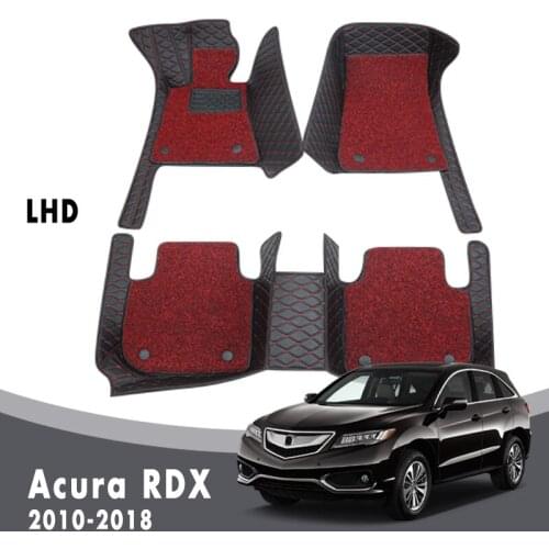 Car Floor Mats For Acura RDX 2018 2017 2016 2015 2014 2013 2012 2011 2010 Carpets Luxury Double Layer Wire Loop Interior Custom