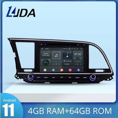 LJDA Android 10.0 Car DVD Player For HYUNDAI Elantra 2016 2017 2018 GPS Navigation Stereo 2 Din Car Radio 4G+64G Multimedia DSP