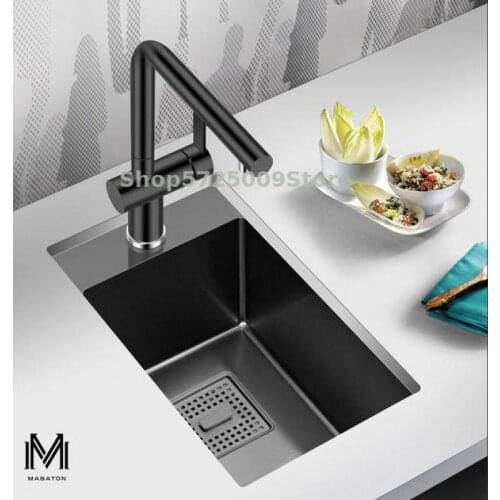 Nano Sink Bar Counter Small Single-bath Stainless Steel Hand-made Sink Sink, Pantry Bar, Island Counter