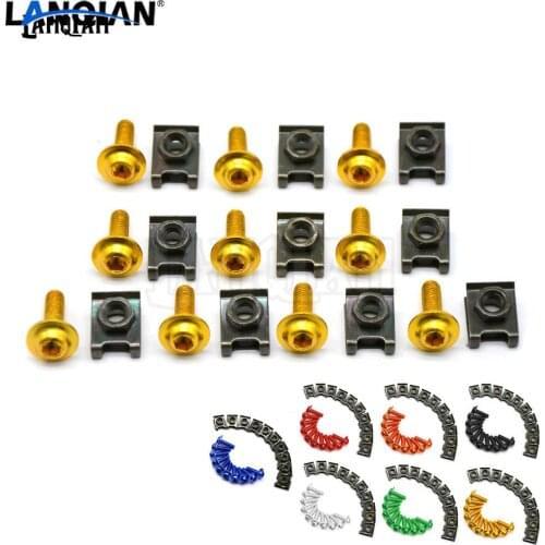 10PCS 6mm CNC motorcycle body work fairing bolts screws for suzuki gsxr1000 gsxr600 gsxr750 gsxr1000 600 750 rf600r 600r