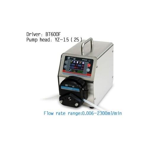 BT600F YT25 Big Flow Precise Dispensing Intelligent Peristaltic Dosing Liquid Pump Lab Industry Pump 0.147-2900ml/min