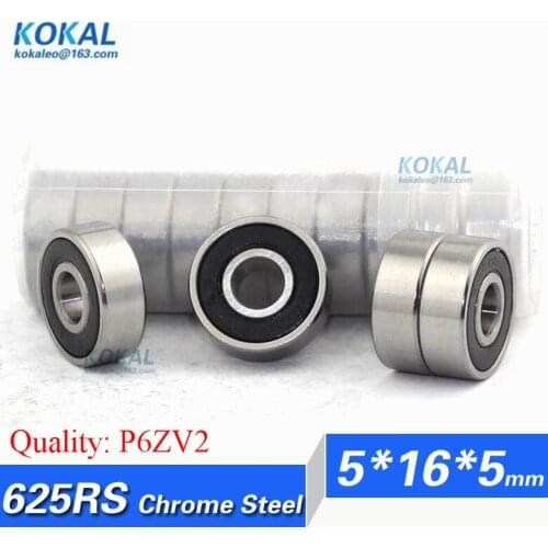 [CM625RS-P6]Free Shipping high quality 10pcs ABEC-5 P6 level 625RS 625-RS 625-2RS bearing 80025RS bearing 5mm*16mm*5mm