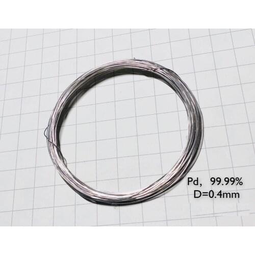 Customized 0.4mm Diameter Palladium Wire Pure Palladium Wire Palladium Gold Pd Wire High Purity Palladium Wire Palladium Gold Wi