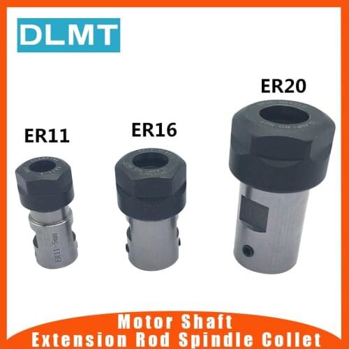 ER11 Collet Chuck Motor Shaft Extension Rod Spindle Collet Inner 4MM 5MM 6MM 6.35MM 8MM For CNC Milling Boring Grinding