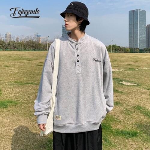 Fojaganto Men's Sweatshirts With Collar