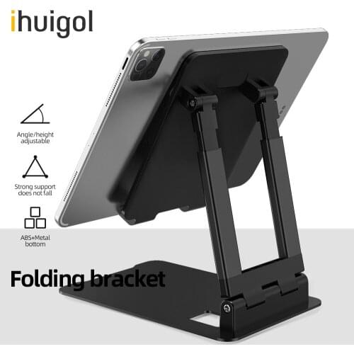 Ihuigol Tablet Stand Adjustable Folding Holder For iPhone 12 Pro iPad Huawei Xiaomi Samsung Universal Adjustable Lazy Bracket