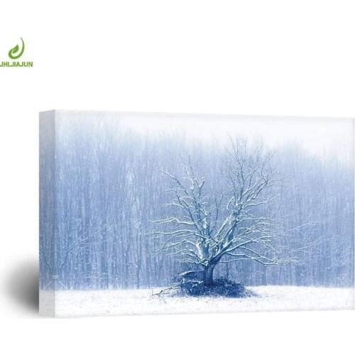 JHLJIAJUN Winter Snow Withered Tree Canvas Painting Wall Art Picture Home Decor Prints And Posters For Living Room Bedroom