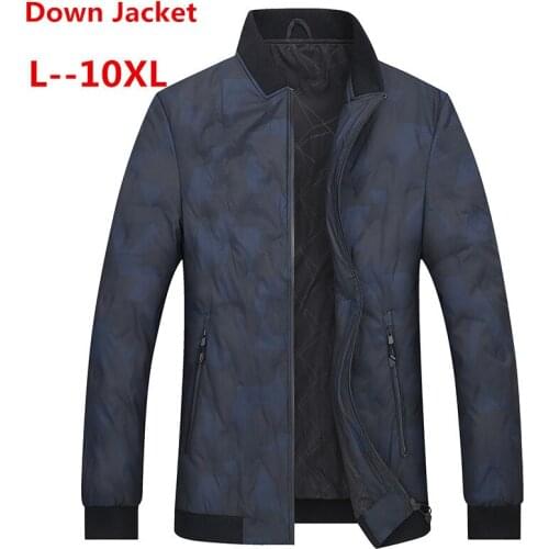 10XL 8XL 6XL White Duck Down Mens Winter Jacket Ultralight Down Jacket Casual Outerwear Snow Warm Fur Collar Brand Coat Parkas
