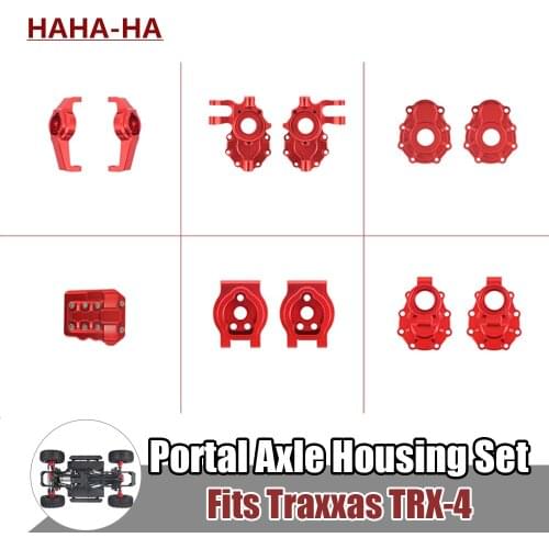 Metal Anodized Aluminum Portal Axle Housing Set for 1/10 RC Crawler Traxxas TRX4 Axles Upgrade Parts