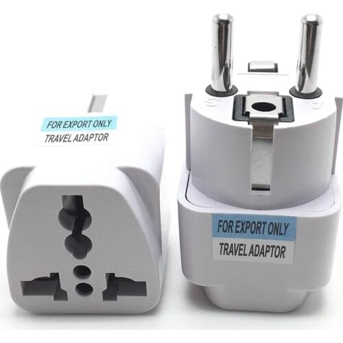 250V 10A 800W Multifunction Universal EU GER Plug Adapter White Travel Converter Conversion Plug European Germany Power Socket
