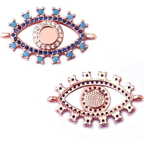 2019 new brass micro-inlaid zircon CZ pendant bracelet jewelry accessories suitable for 4mm DIY Jewelry making