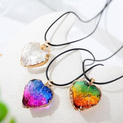 New Women Necklace Fashion Crystal Vintage Heart Pendant Necklace Clavicle Necklaces for Women Gifts Party Jewelry