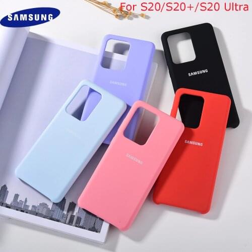Original Samsung S20/S20 Plus Silicone Back Cace Liquid Soft-touch protective cover Shell For Galaxy S20Plus S20+ Note 20 Ultra