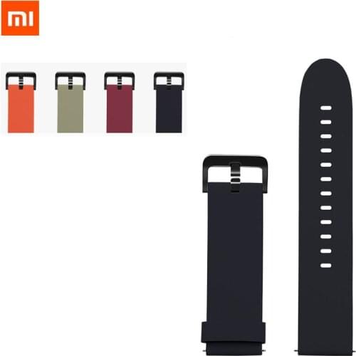 Original Xiaomi 22mm Silicone Replacement Strap For Xiaomi Smart Watch Color Leather Wrist Strap For Xiaomi Mi Watch Color