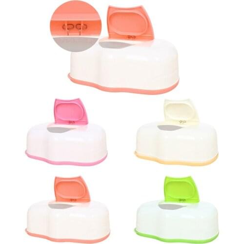 1Pc Plastic Wet Wipes Storage Case Box Refillable Container 80 Sheets