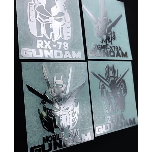 Mobile Suit Gundam RX-78 ZETA 00 Metal Sticker Metalen Verzilverd Sticker Gundam Auto Stickers Kids Toy Gift ZGMF-X19A