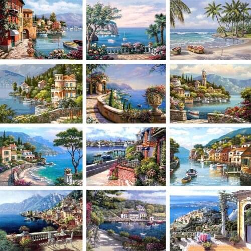 Adult DIY Hand Painted Oil Painting Crafts Painting By Numbers Zero Basis Acrylic Paint Coloring Home Decoration Canvas Poster