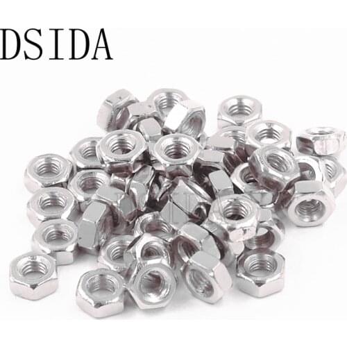 50PCS Fasteners accessories M3 Stainless Steel Metric Thread Hex Nut Hexagon Nuts