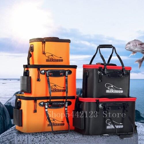 Portable Fishing Bucket Outdoor Folding EVA Fishing Bag live fish bucket 5 Sizes Camping Hiking Fishing Bag