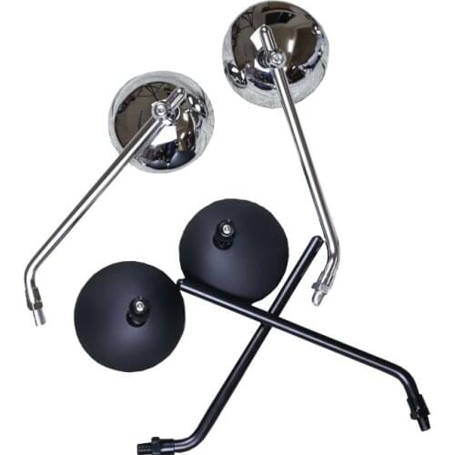 Universal Motorcycle Round Rear View Mirrors 4 Scooter Moped Motor