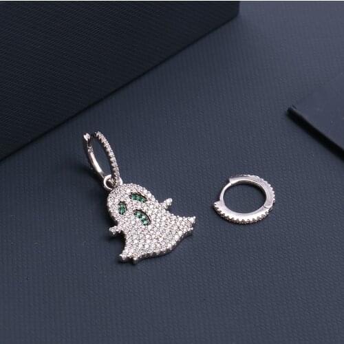 2019 Ins Hot Earrings Female Halloween lovely Little Ghost rhinestone Earrings jewelry for Girls Birthday Gifts