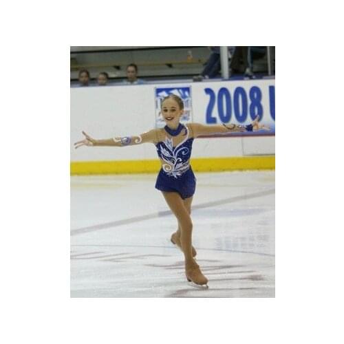 Red ice skating dress women competition figure ice skating dresses custom girls