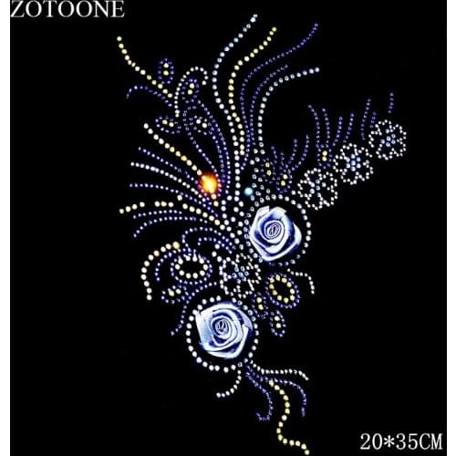 ZOTOONE Sewing Motif Rhinestones Crystal Clear Strass Hotfix Rhinestone Applique for Clothes Wedding Dress Decoration Cyrkonie E