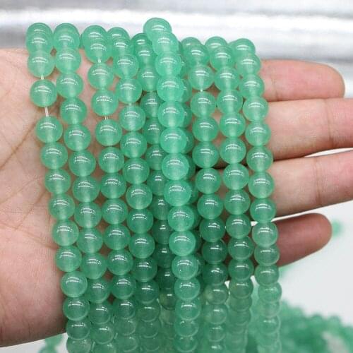1strand/lot 4 6 8 10 12 mm Natural Stone Green Aventurine Bead Round Loose Spacer Beads For Jewelry Making Findings DIY Bracelet