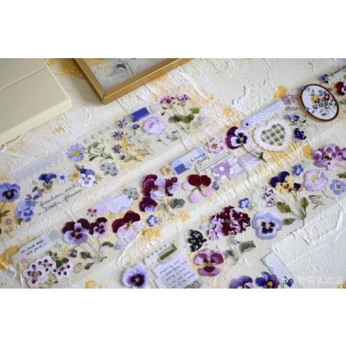 1 Loop Raspberry Picnics Wild Garden Pet Masking Tape Flowers Plants