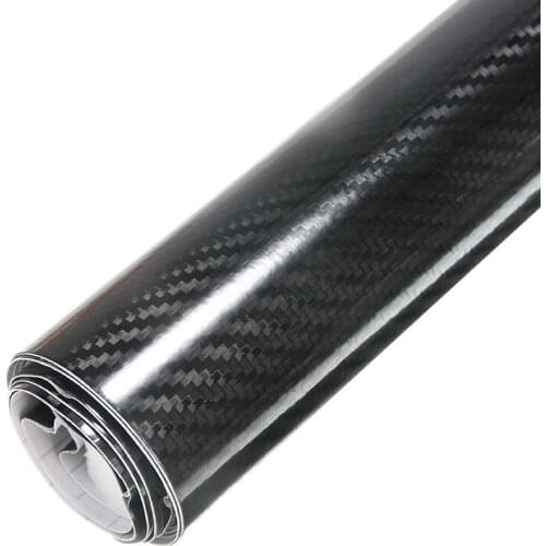 For Auto Decoration Accessories 1PC 5D Glossy Carbon Fiber Car Vinyl Wrap Film Sticker Waterproof Self-adhesive TREYUES