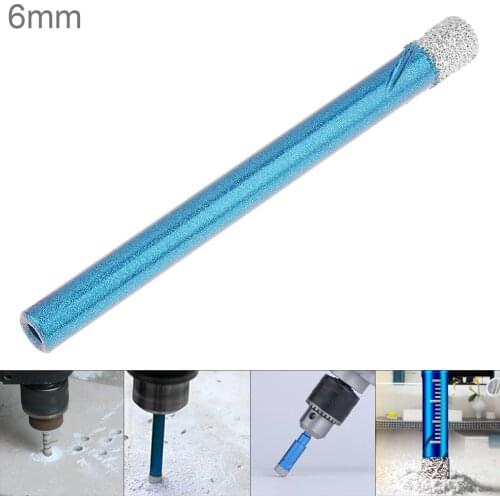 Diamond Hole Saw 6mm Electric Drill Hole Drill Bit Granite Marble Dry Hole Puncher Built-in Cooling Wax