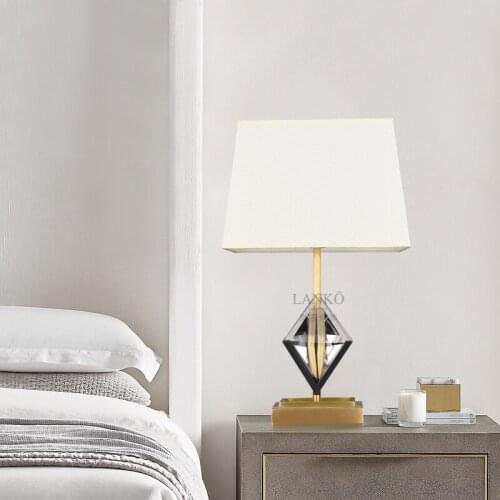 American neoclassical living room all copper table lamp simple retro bedroom hotel club decoration designer table lamp