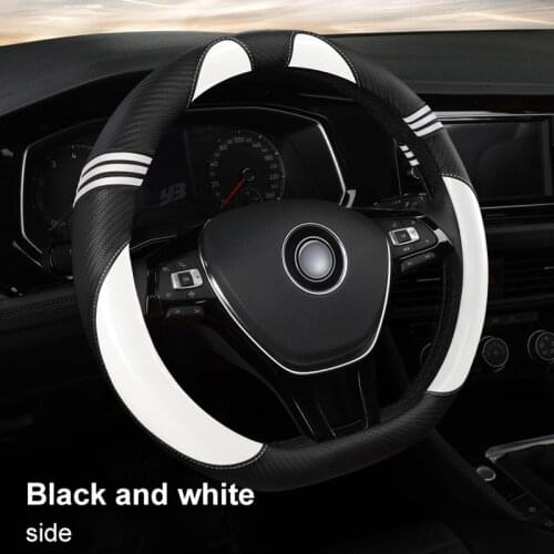 Auto Cute Cartoon Cat Ears Steering Wheel Cover Universal Car Shape Car Steering Wheel Handle Cover Car Decorations Accessories