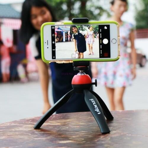 By dhl 50pcs Portable Mini Desktop Tripod Selfie Bracket with Phone Holder Mount for iPhone Andriod Smartphones Camera