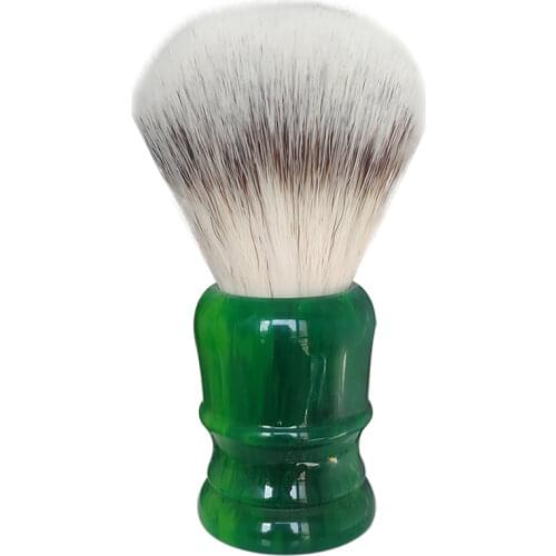 Dscosmetic 24mm 26mm soft synthetic hair knots green resin handle Mens Shaving Brush