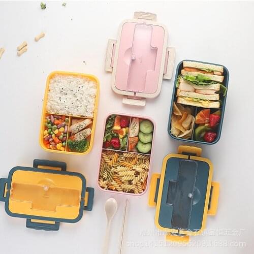 Eco-friendly Lunch Box Simple and Portable Microwave Heating Food Preservation Box Student Office Worker Lunch Box Tableware
