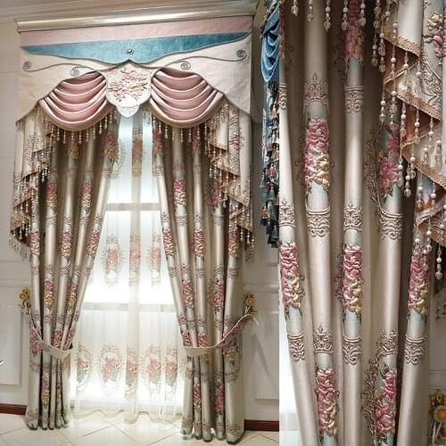 European romantic luxury relief curtain curtain villa restoring ancient ways the sitting room the bedroom curtains