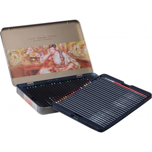 MARCO Art Design Professional 24/36/48 Color Hand-Painted Renoir Water soluble Color Pencil student Painting Special Iron Box