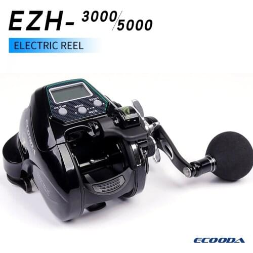 ECOODA EZH 3000 5000 Electric Reel 8-15kg Drag Power 10+1BB Electric Count Reel Boat Fishing Reel Baitcasting Fishing Wheels