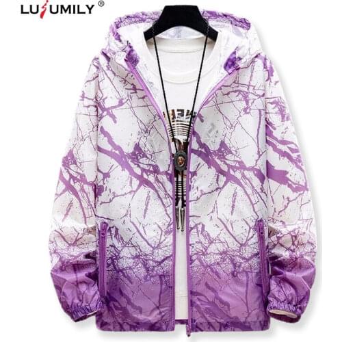 Lusumily Summer Windbreaker Women Thin Casual Jacket Female Fashion Thin Hooded Plus Size 7xl Coat Girl Beachwear Sportwear Tops