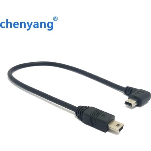 Mini USB 90 Degree Right angle Male to Male Cable 25cm 0.25M
