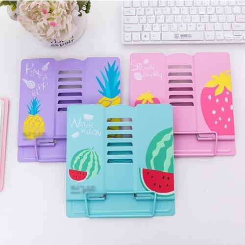 Multifunctional Portable Reading Bookshelf Adjustable Angle Metal Book Stand Foldable Document Book-Reading Holder for study