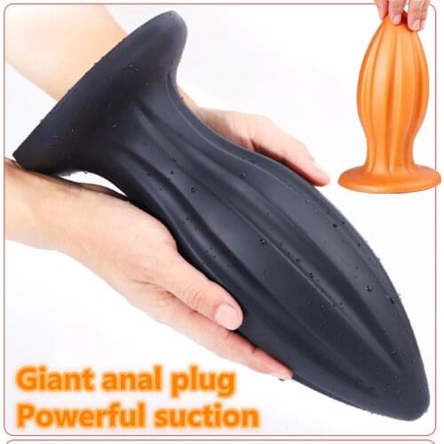 Soft Huge Anal Plug Big Butt Plug Beads Anus Vagina Expansion Stimulator Female Masturbator With Suction Cup Adult Erotic SexToy