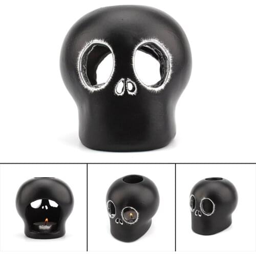Skull Shape Resin Candle Holder Creatives Candlestick Crafts Ornaments for Home Bedroom Living Room Decoration can CSV