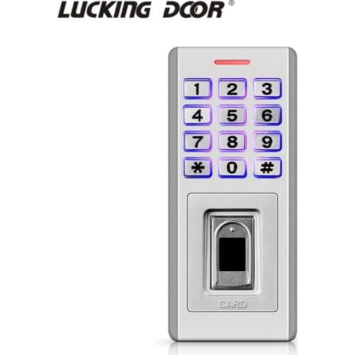 Backlight Semiconductor Fingerprint Metal Keypad IP68 Waterproof RFID access control system support Finger+RFID+Password