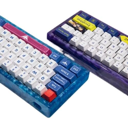 GH60 Resin Transparent Case Non-Solid Wood Non-Metal Compatible XD60 XD64 Mechanical Keyboard Personality Left 64