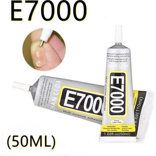 50ml E7000 Fully Transparent High Strength Liquid Rubber Glue for Metal Glass Stone Porcelain Wood Leather Fabric Nylon Sponge